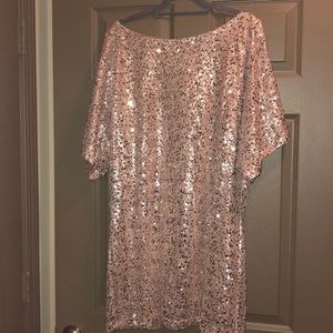 Pink sequin dress